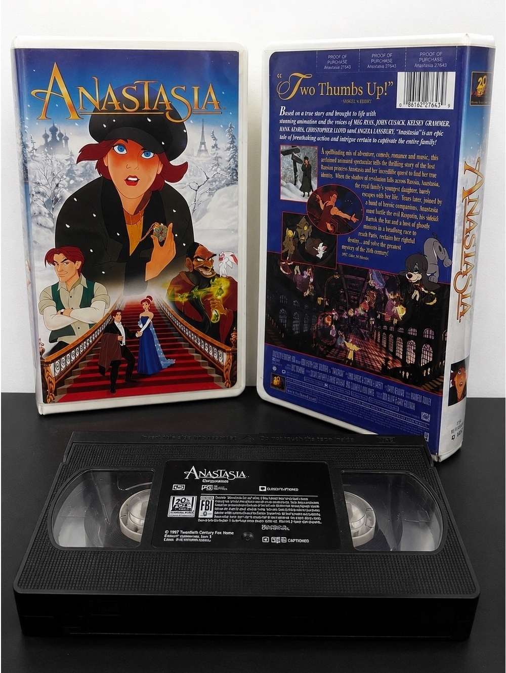 Anastasia VHS Tape 1997 Animated Movie Clamshell Case Tested
